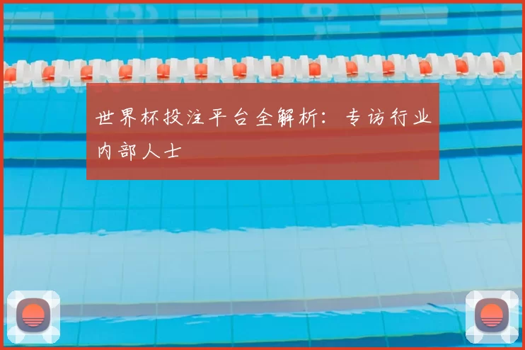世界杯投注平台全解析：专访行业内部人士