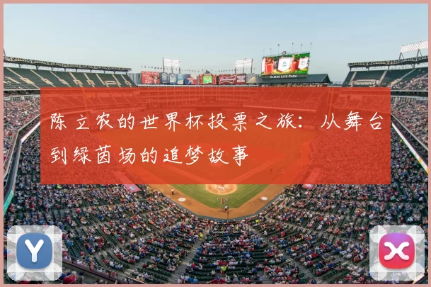 陈立农的世界杯投票之旅：从舞台到绿茵场的追梦故事