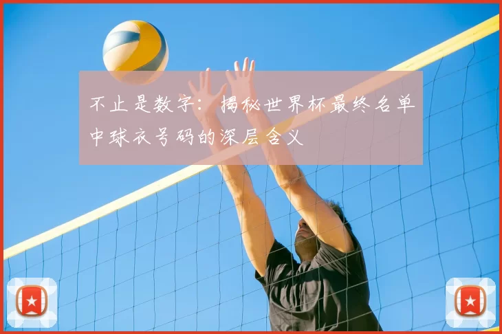 不止是数字：揭秘世界杯最终名单中球衣号码的深层含义